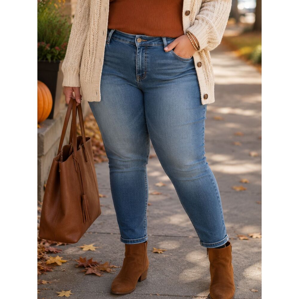 Torrid Bombshell Skinny Jeans Womens 24S Blue Wash Premium Stretch Denim